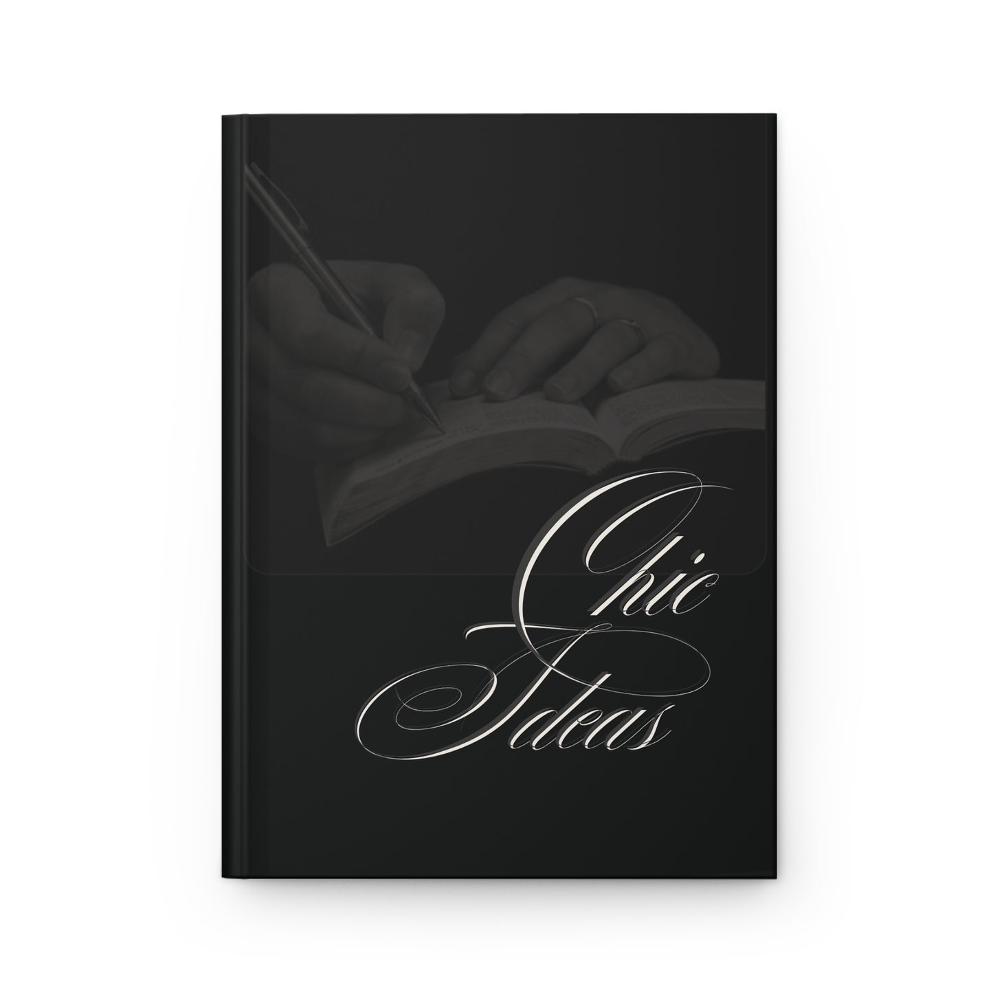 Hardcover Journal — "Chic Ideas" - Black Notebook