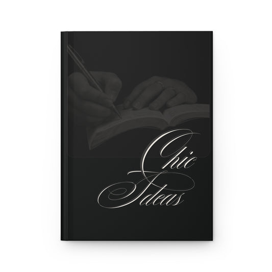 Hardcover Journal — "Chic Ideas" - Black Notebook