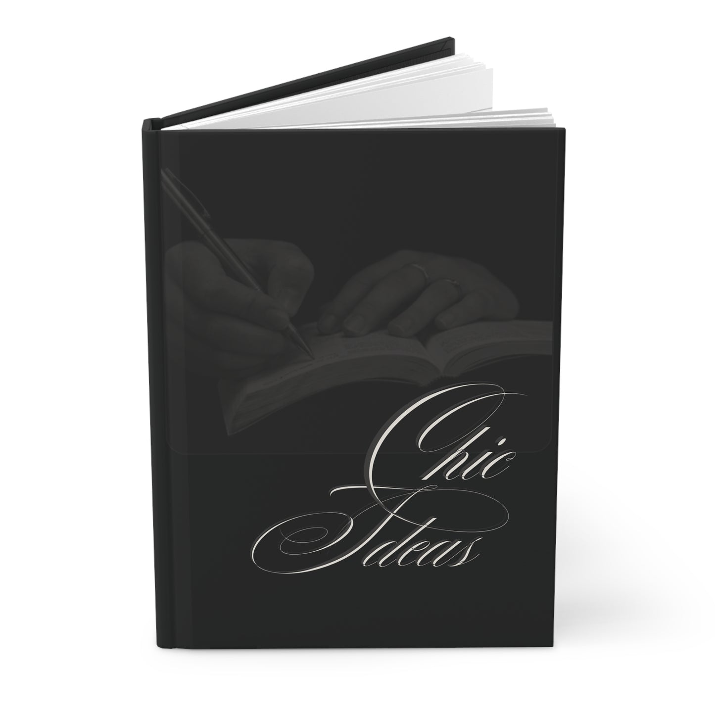 Hardcover Journal — "Chic Ideas" - Black Notebook
